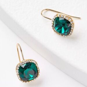 LOFT Pave Bordered Pull Through Earrings
